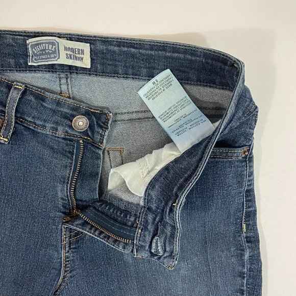 Levi's Signature Modern Skinny Jeans Women's Size 8 (28 x 27) Mid Rise Stretch - Picture 7 of 11